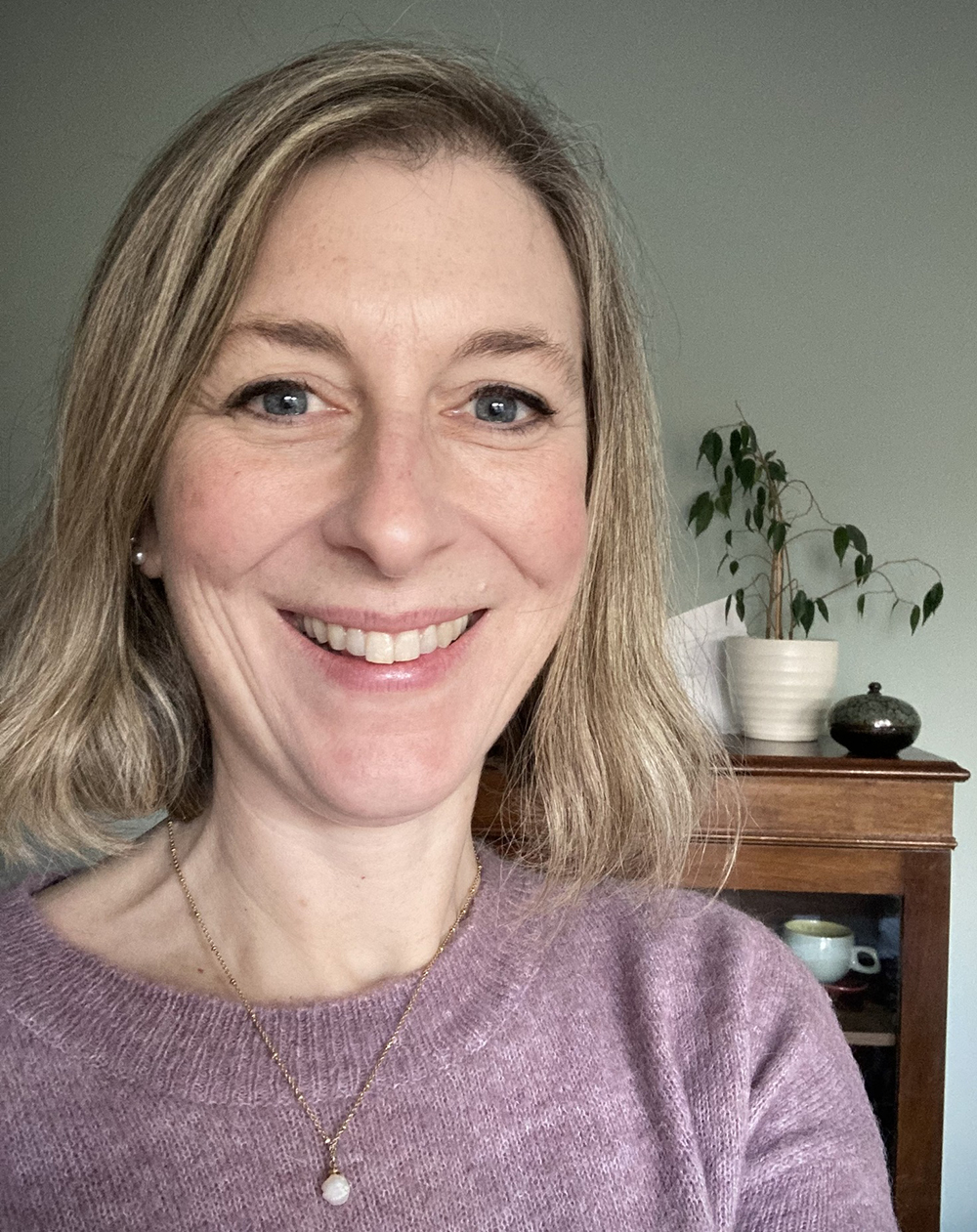 Selfie of woman with natural smile