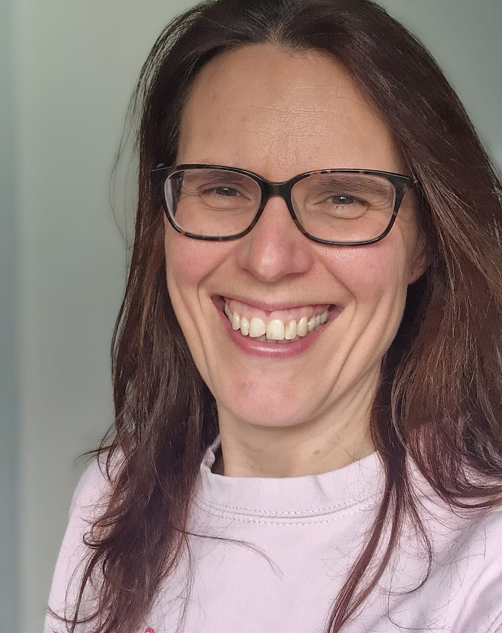 Smiling natural selfie of woman