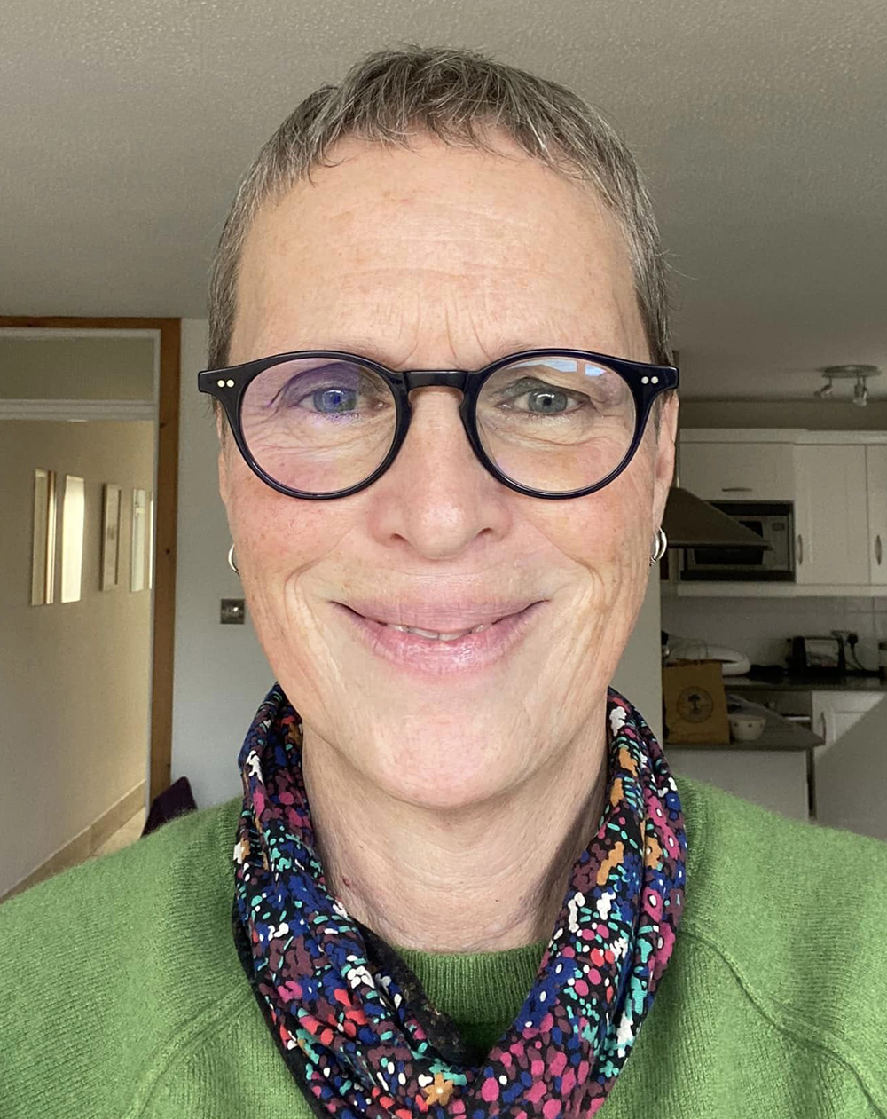 Selfie of woman with a natural smile