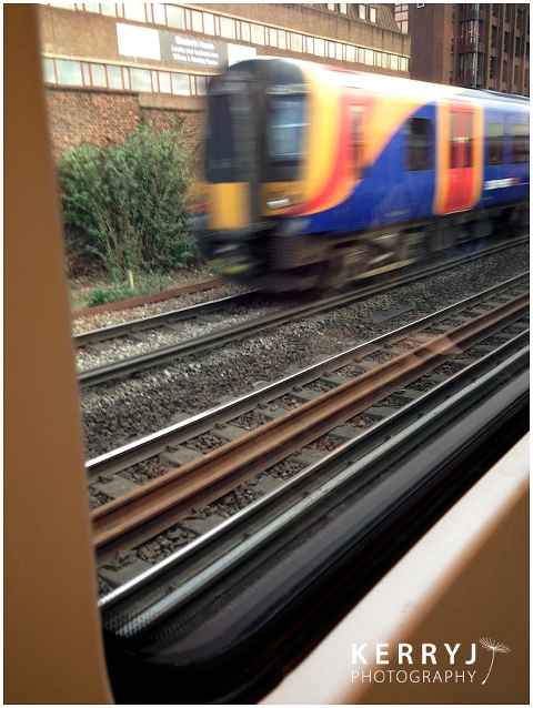 Moving train through window